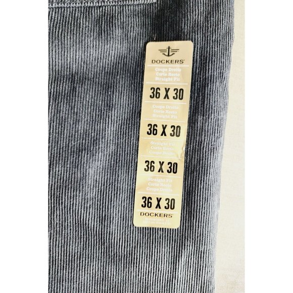 Dockers Durable Construction 5 Pocket Straight Fit 36x27.5” Gray Corduroy Pants - Picture 9 of 16